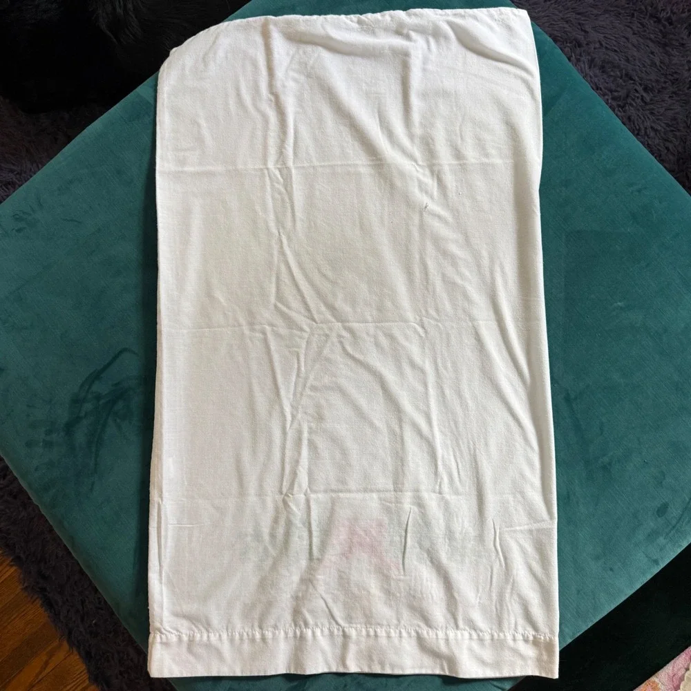Vintage Embroidered Ivy Bow Pillowcases Set of 2 White‎
